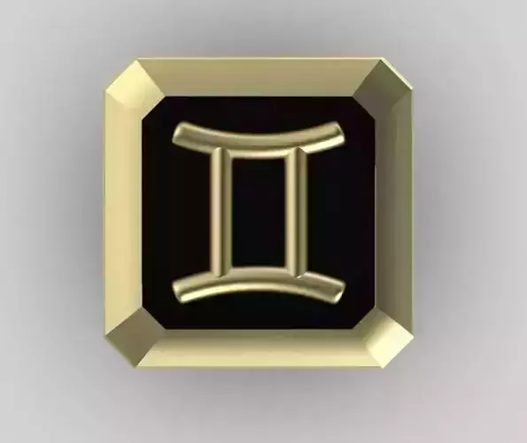 Gemini Cufflink 3D print model
