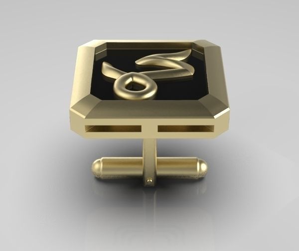 Capricorn Cufflink 3D print model_11