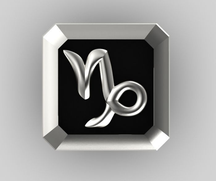 Capricorn Cufflink 3D print model_1