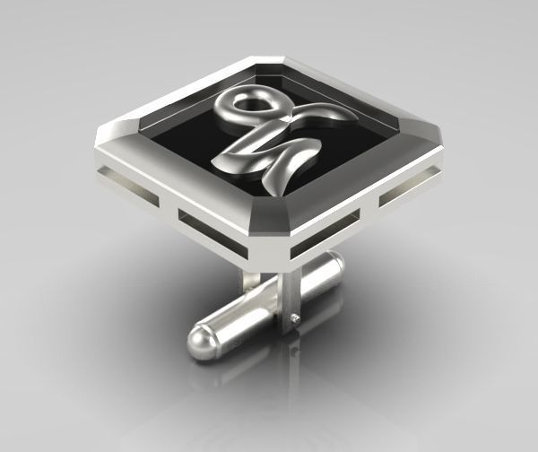 Capricorn Cufflink 3D print model_9