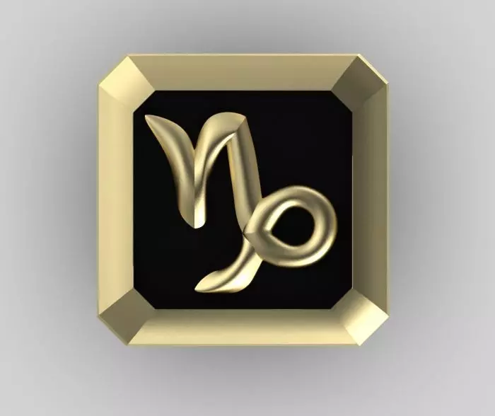 Capricorn Cufflink 3D print model_0