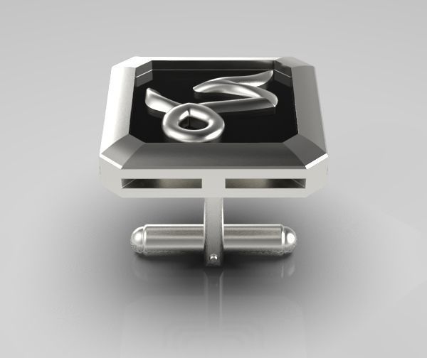 Capricorn Cufflink 3D print model_17