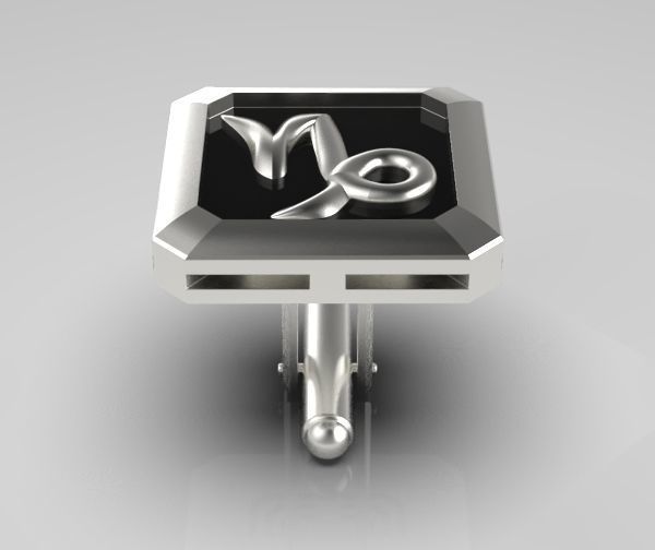 Capricorn Cufflink 3D print model_19