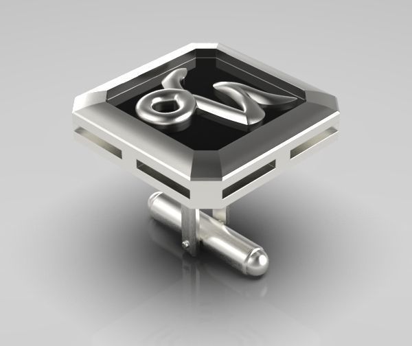 Capricorn Cufflink 3D print model_13
