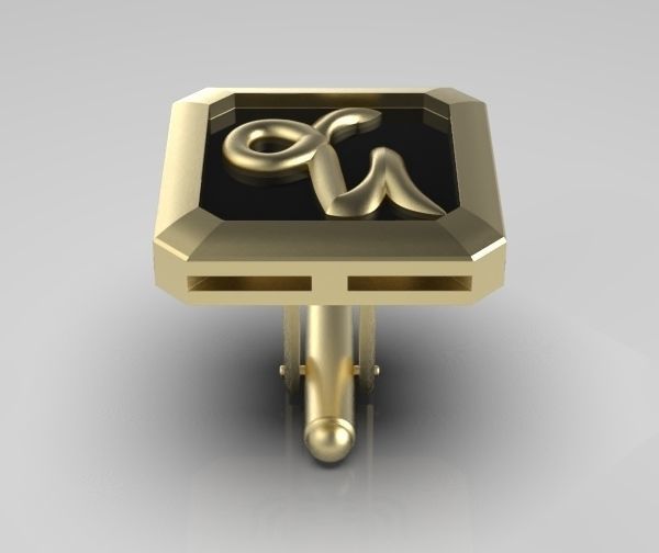 Capricorn Cufflink 3D print model_15