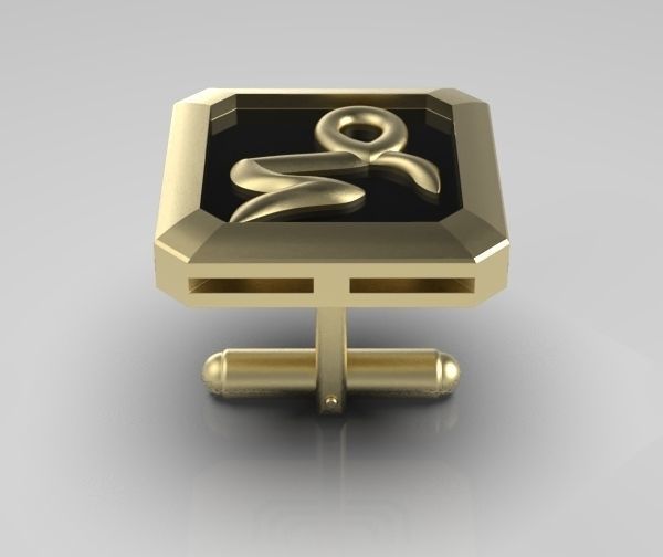 Capricorn Cufflink 3D print model_10