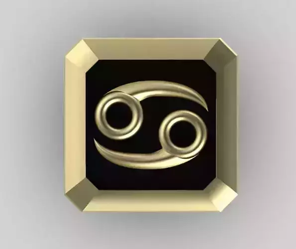 Cancer Cufflink 3D print model