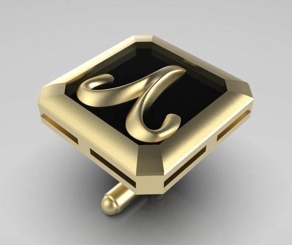 Aries Cufflink 3D print model_2