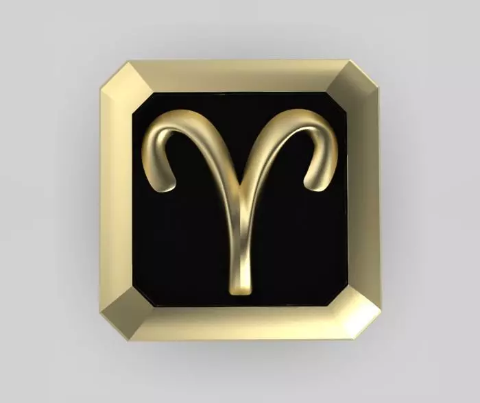 Aries Cufflink 3D print model_0