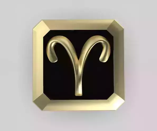 Aries Cufflink 3D print model