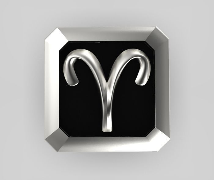 Aries Cufflink 3D print model_1