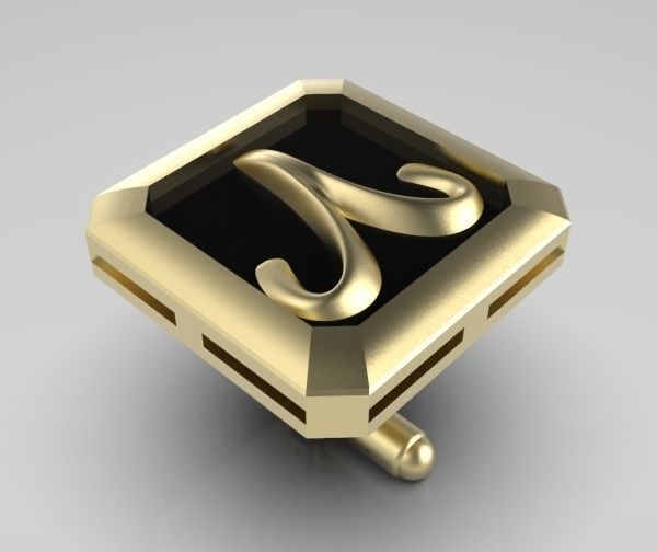 Aries Cufflink 3D print model_4