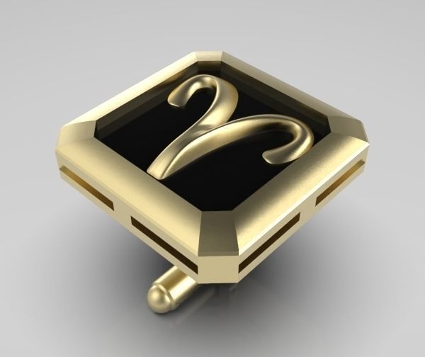Aries Cufflink 3D print model_3