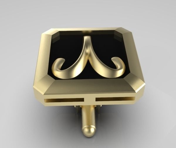 Aries Cufflink 3D print model_8