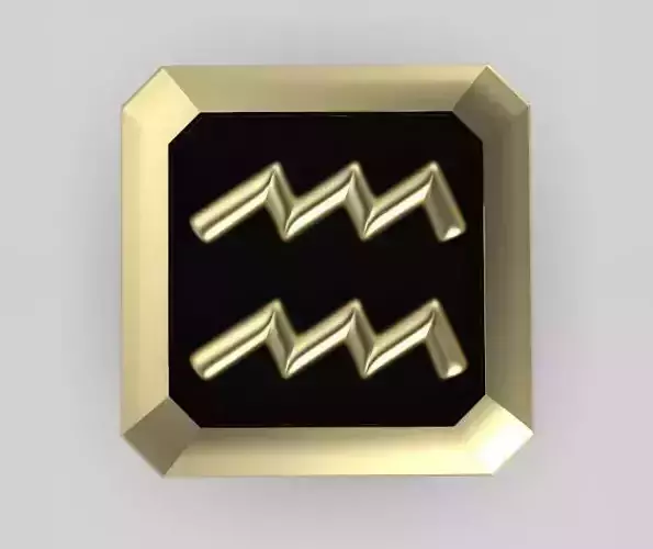 Aquarius Cufflink 3D print model
