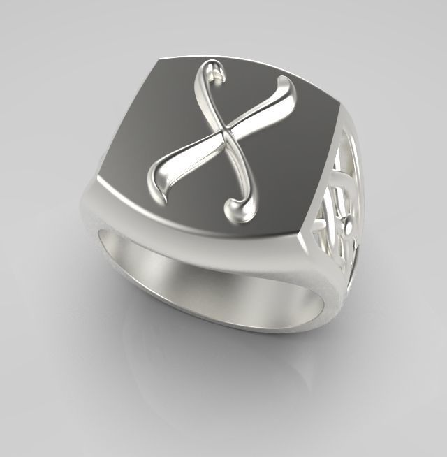 Alphabet Latin X 3D print model_10