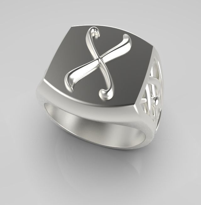 Alphabet Latin X 3D print model_14