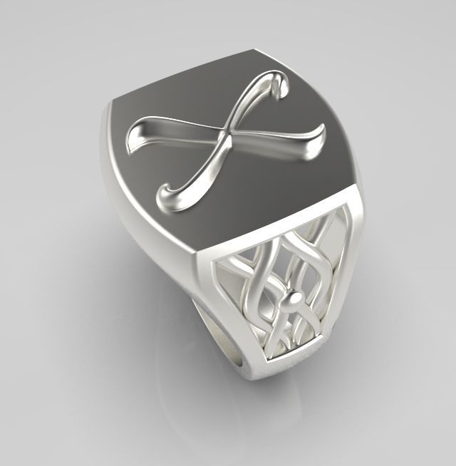 Alphabet Latin X 3D print model_15