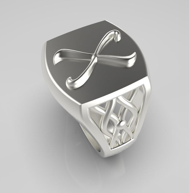 Alphabet Latin X 3D print model_11