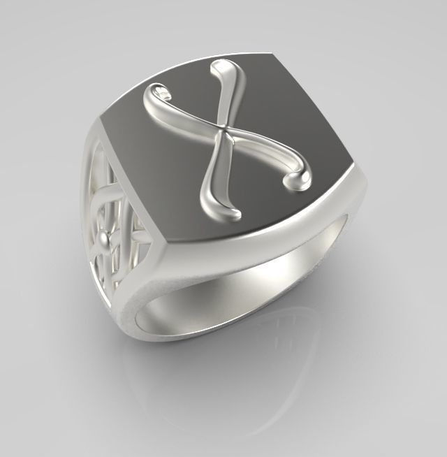 Alphabet Latin X 3D print model_9