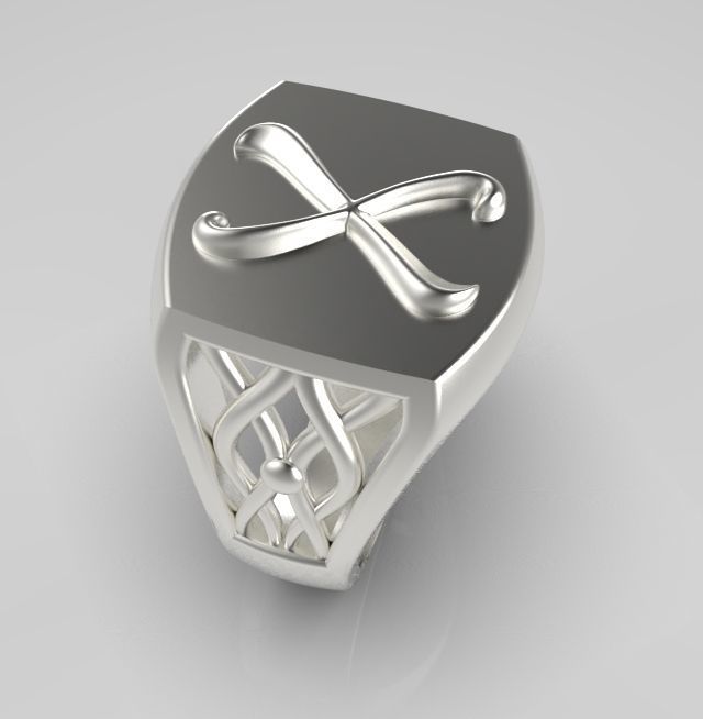 Alphabet Latin X 3D print model_12