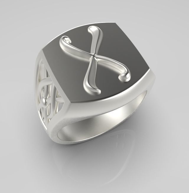 Alphabet Latin X 3D print model_13