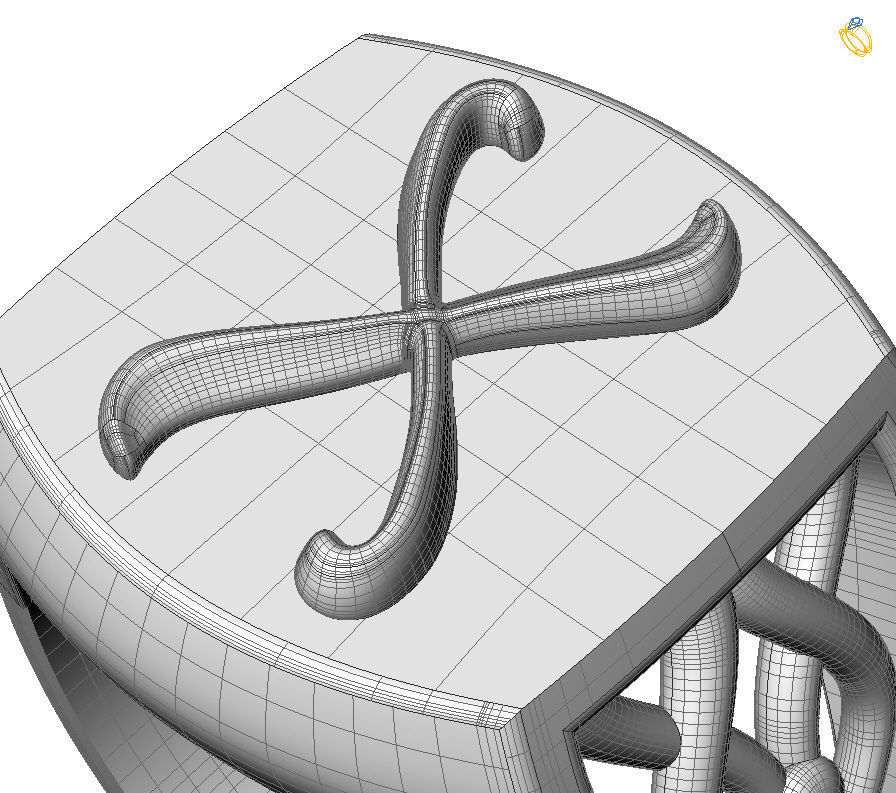 Alphabet Latin X 3D print model_20