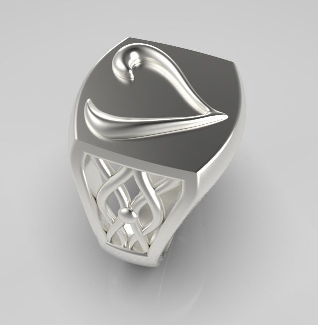 Alphabet Latin V 3D print model_12