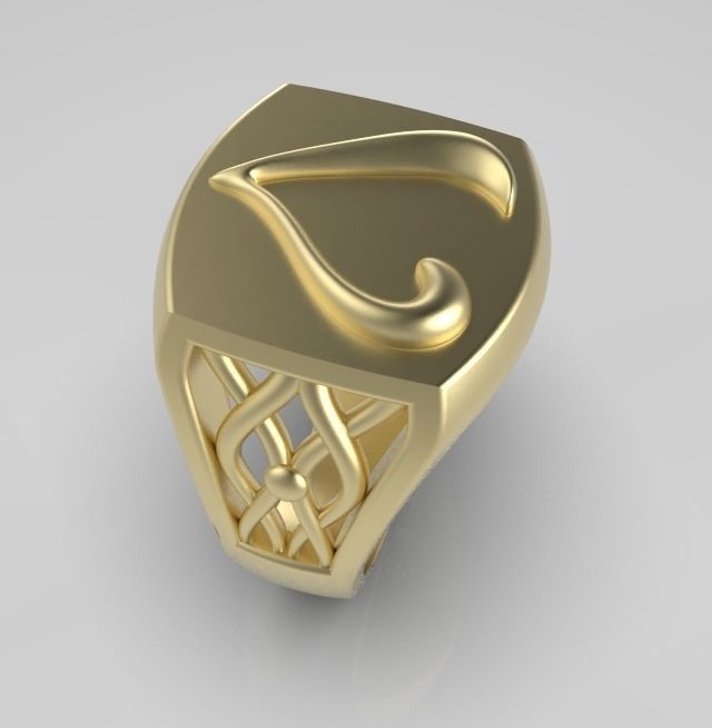 Alphabet Latin V 3D print model_8