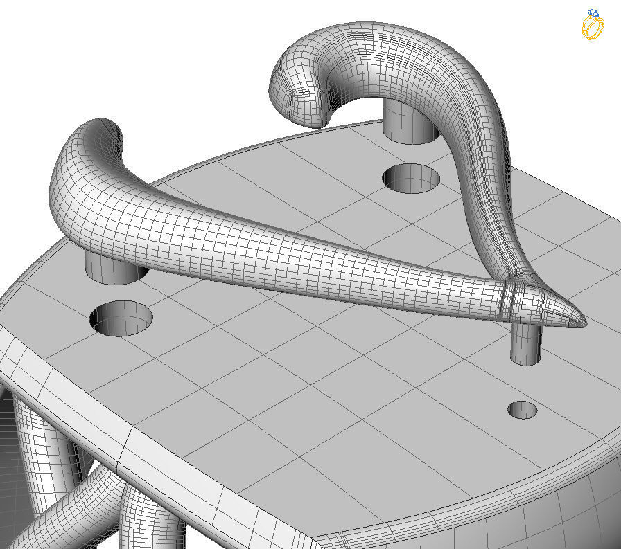 Alphabet Latin V 3D print model_1