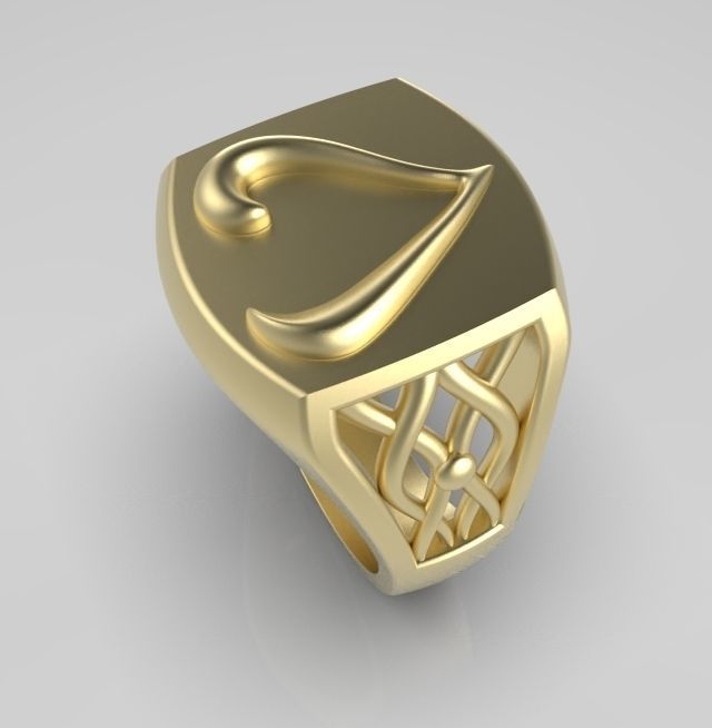 Alphabet Latin V 3D print model_4