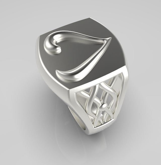 Alphabet Latin V 3D print model_11