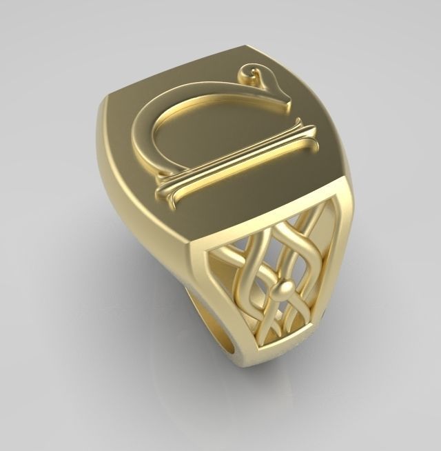 Alphabet Latin U 3D print model_7