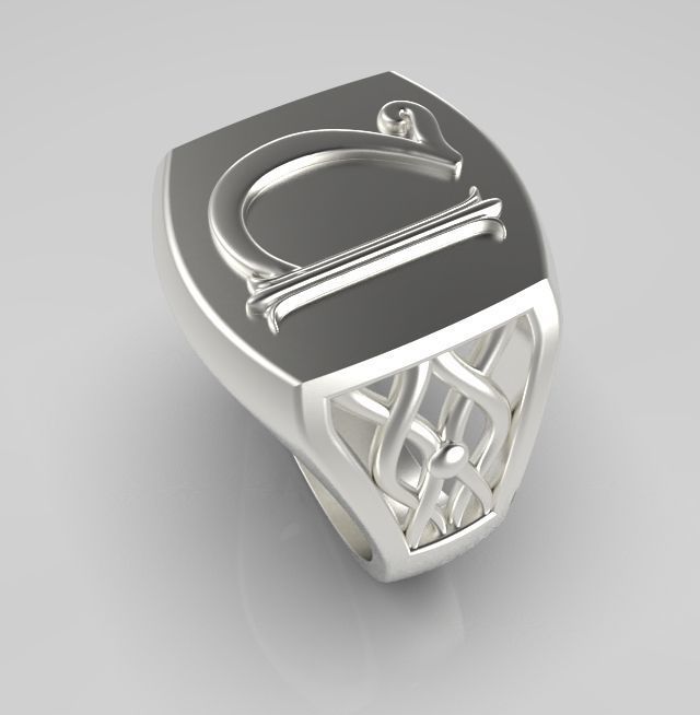 Alphabet Latin U 3D print model_15