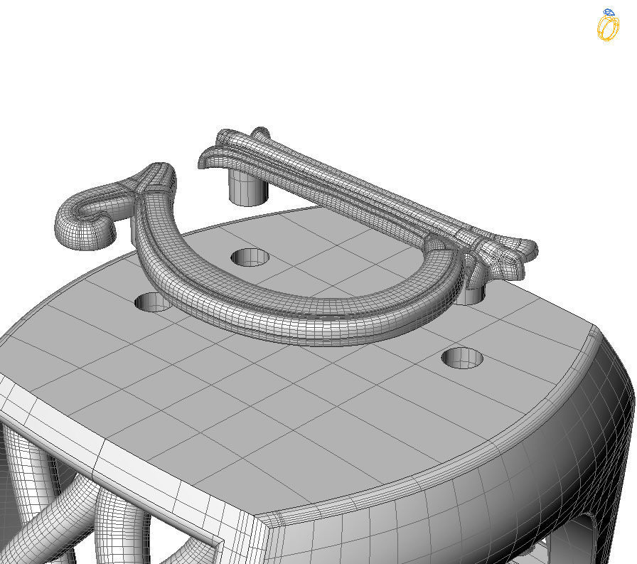 Alphabet Latin U 3D print model_1
