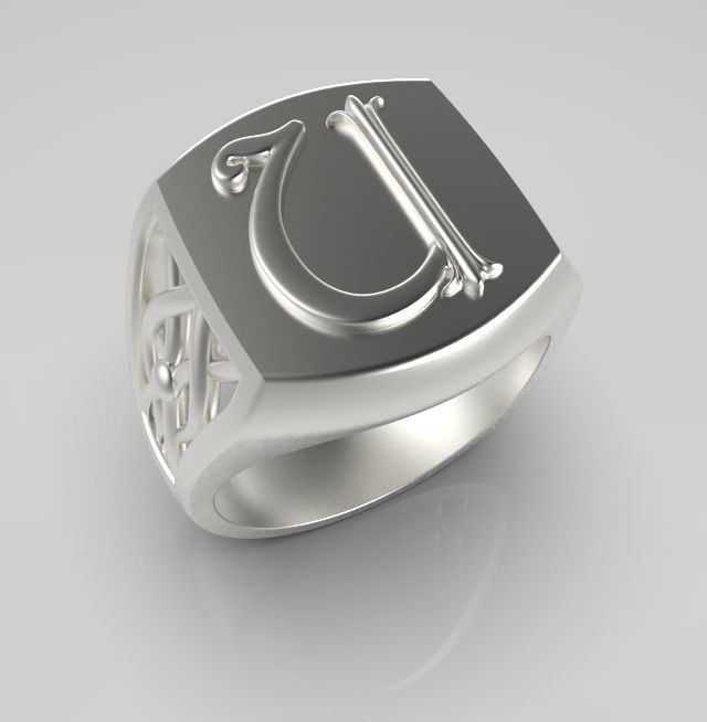 Alphabet Latin U 3D print model_13