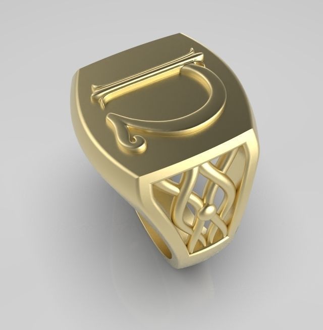 Alphabet Latin U 3D print model_4