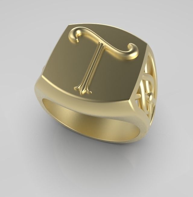 Alphabet Latin T 3D print model_6