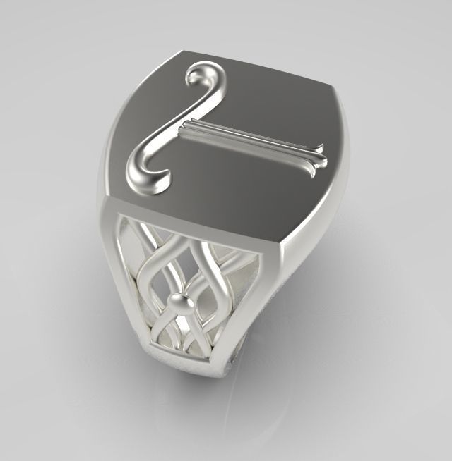 Alphabet Latin T 3D print model_12