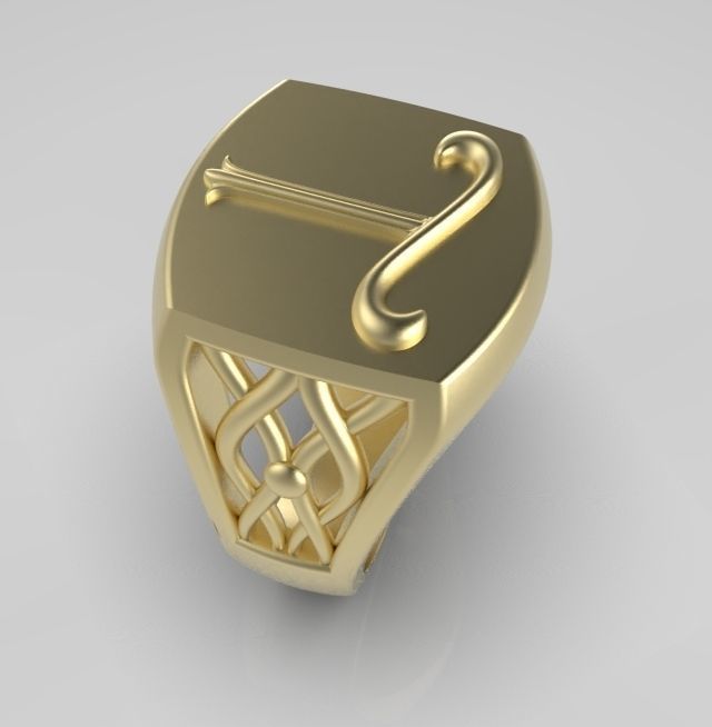 Alphabet Latin T 3D print model_8