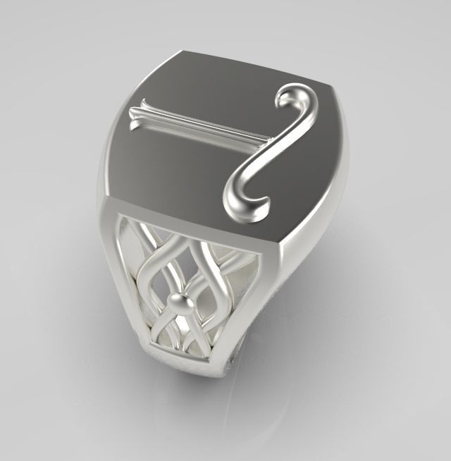 Alphabet Latin T 3D print model_16