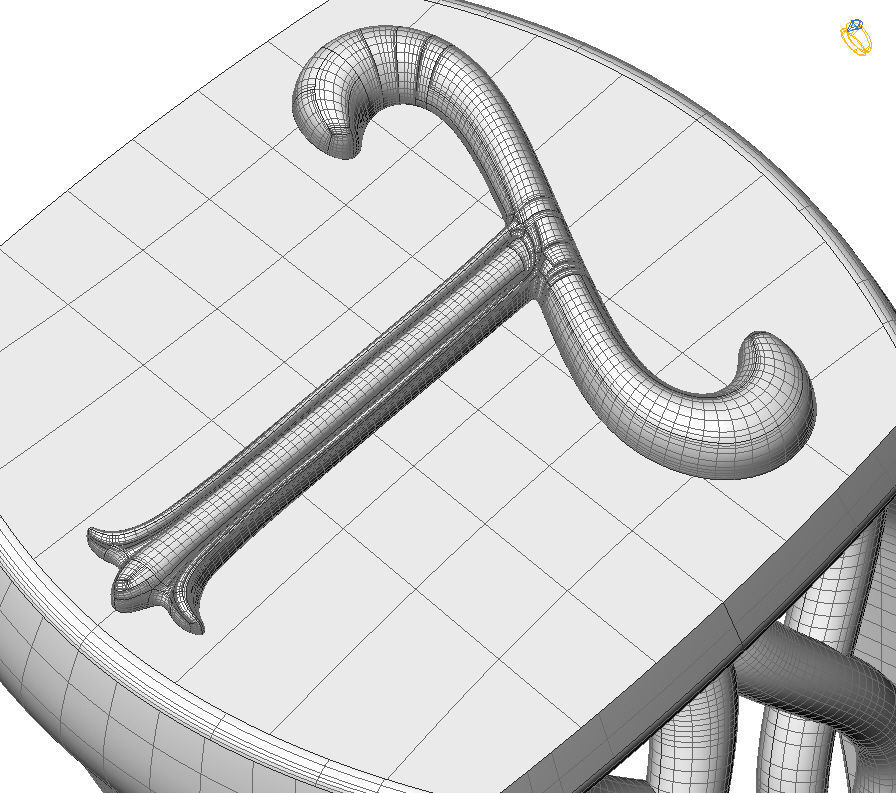 Alphabet Latin T 3D print model_20