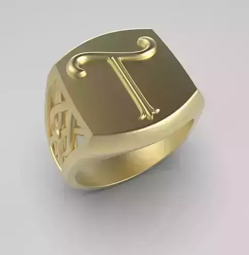 Alphabet Latin T 3D print model