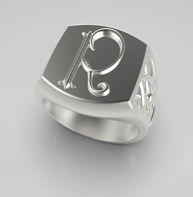 Alphabet Latin R 3D print model_14