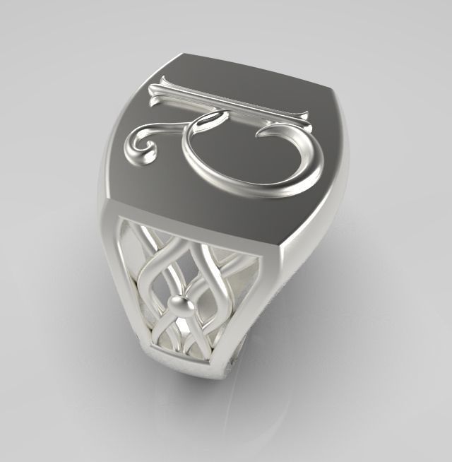 Alphabet Latin R 3D print model_16