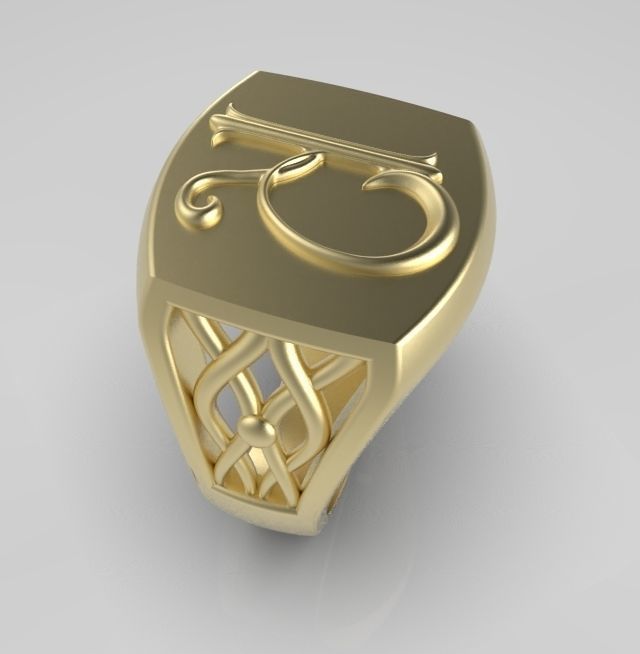 Alphabet Latin R 3D print model_8