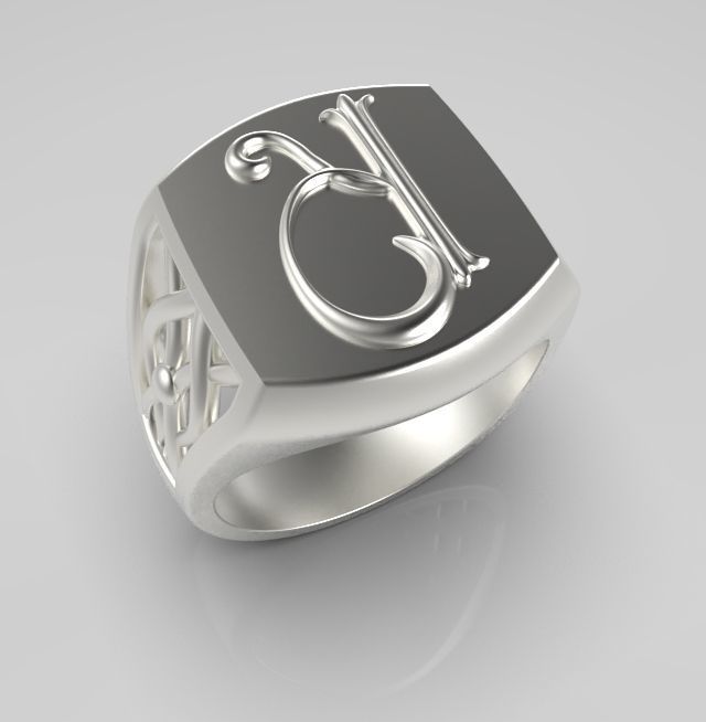 Alphabet Latin R 3D print model_9