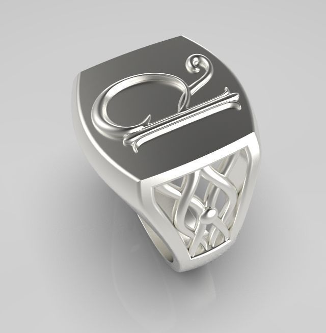 Alphabet Latin R 3D print model_11