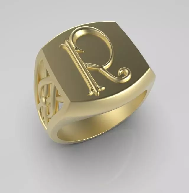 Alphabet Latin R 3D print model_0