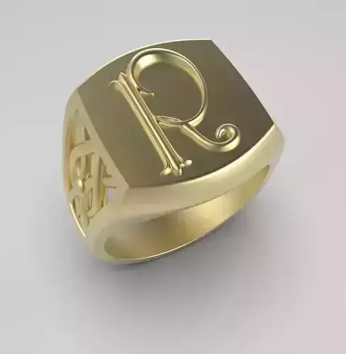 Alphabet Latin R 3D print model